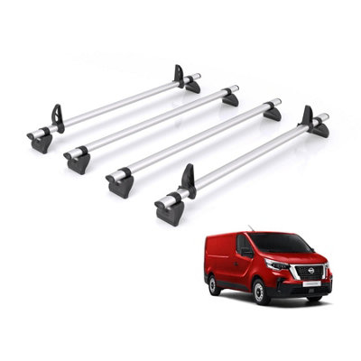 B&Q -  Roof Rack For Nissan Primastar (2022+) 4X Aluminium Roof Bars (Only Fits Standard (H1) Roof)Kammbar ProVa4Pr
