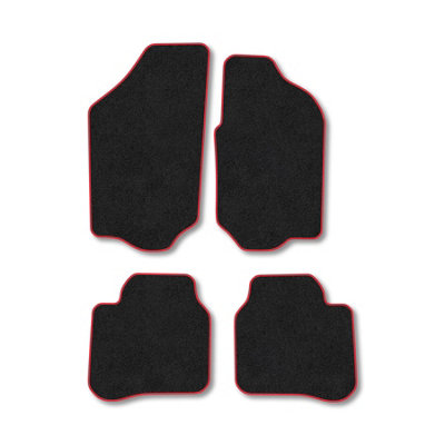 B&Q -  Alfa Romeo 155 (1992-1998) Premium Car Mats Tufted-Pile Carpet Red Trim Tailored Fit Car Accessories Durable Set