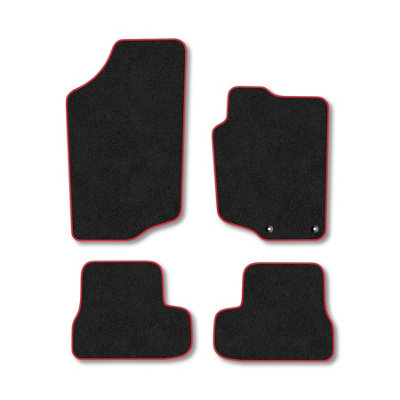 Car Mat Co Peugeot 207 Cc (2007-2012) Premium Car Mats Tufted-Pile Carpet Red Trim Tailored Fit Car Accessories Durable Set from B&Q
