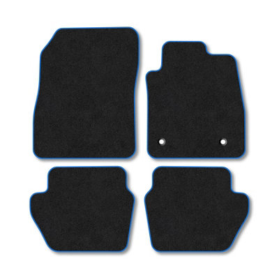 Car Mat Co Ford Fiesta (2017+) Premium Car Mats Tufted-Pile Carpet Blue Trim Tailored Fit Car Accessories Durable Set from B&Q