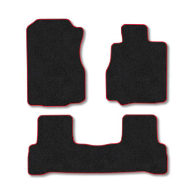 Car Mat Co Honda Cr-V (2006-2012) Premium Car Mats Tufted-Pile Carpet Red Trim Tailored Fit Car Accessories Durable Set from B&Q