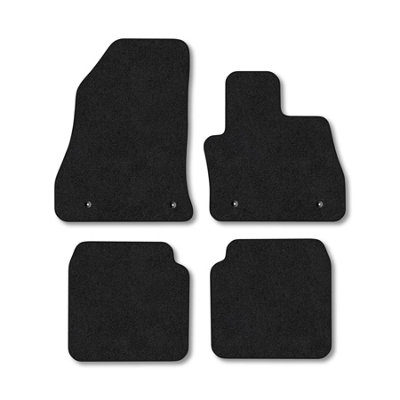 Car Mat Co Fiat 500L (2014+) Premium Car Mats Tufted-Pile Carpet Black Trim Tailored Fit Car Accessories Durable Set from B&Q