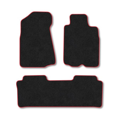 Car Mat Co Honda Cr-V (2002-2006) Premium Car Mats Tufted-Pile Carpet Red Trim Tailored Fit Car Accessories Durable Set from B&Q