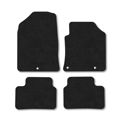 B&Q -  Hyundai I30 (2017+) Premium Car Mats Tufted-Pile Carpet Black Trim Tailored Fit Car Accessories Durable Set
