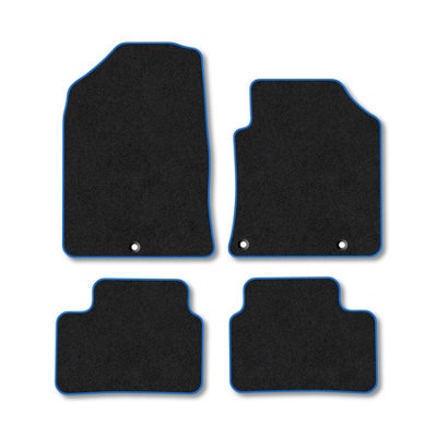 B&Q -  Hyundai I30 (2017+) Premium Car Mats Tufted-Pile Carpet Blue Trim Tailored Fit Car Accessories Durable Set
