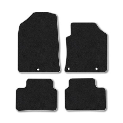 B&Q -  Hyundai I30 (2017+) Premium Car Mats Tufted-Pile Carpet Grey Trim Tailored Fit Car Accessories Durable Set