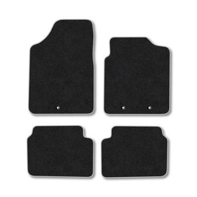 Car Mat Co Hyundai I10 (2009-2014) Premium Car Mats Tufted-Pile Carpet Grey Trim Tailored Fit Car Accessories Durable Set from B&Q