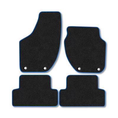 Car Mat Co Volvo V40 (2012-2019) (4 Clip) Premium Car Mats Tufted-Pile Carpet Blue Trim Tailored Fit Car Accessories Durable Set from B&Q