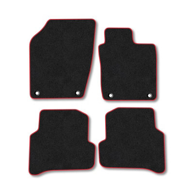 Car Mat Co Skoda Fabia (2015-2021) Premium Car Mats Tufted-Pile Carpet Red Trim Tailored Fit Car Accessories Durable Set from B&Q