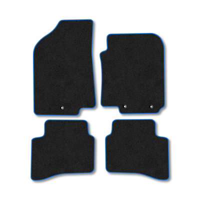 Car Mat Co Kia Rio (2011-2017) Premium Car Mats Tufted-Pile Carpet Blue Trim Tailored Fit Car Accessories Durable Set from B&Q