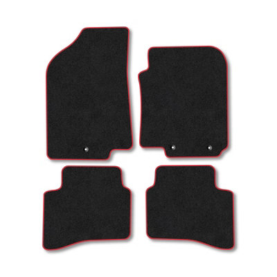 Car Mat Co Kia Rio (2011-2017) Premium Car Mats Tufted-Pile Carpet Red Trim Tailored Fit Car Accessories Durable Set from B&Q