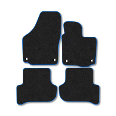 Car Mat Co Skoda Yeti (2009-2017) Premium Car Mats Tufted-Pile Carpet Blue Trim Tailored Fit Car Accessories Durable Set from B&Q