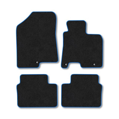 B&Q -  Hyundai I30 (2012-2017) Premium Car Mats Tufted-Pile Carpet Blue Trim Tailored Fit Car Accessories Durable Set