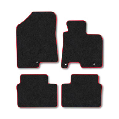 B&Q -  Hyundai I30 (2012-2017) Premium Car Mats Tufted-Pile Carpet Red Trim Tailored Fit Car Accessories Durable Set