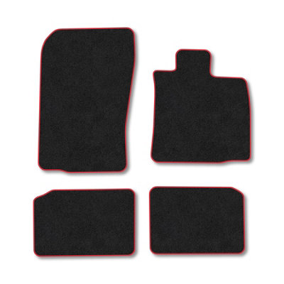 Car Mat Co Mini Countryman (2010-2016) (R60) Premium Car Mats Tufted-Pile Carpet Red Trim Tailored Fit Car Accessories Durable Set from B&Q