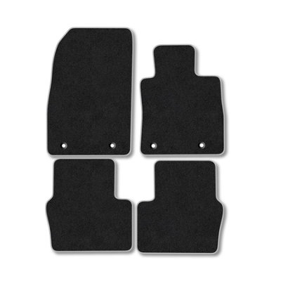Car Mat Co Mazda 2 (2015+) Premium Car Mats Tufted-Pile Carpet Grey Trim Tailored Fit Car Accessories Durable Set from B&Q
