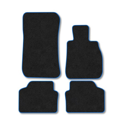 Car Mat Co Bmw 3 Series (2005-2013) (E90/e91) Premium Car Mats Tufted-Pile Carpet Blue Trim Tailored Fit Car Accessories Durable Set