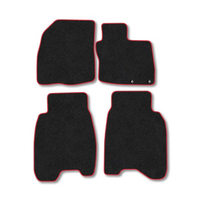 Car Mat Co Honda Civic (2006-2008) Premium Car Mats Tufted-Pile Carpet Red Trim Tailored Fit Car Accessories Durable Set from B&Q