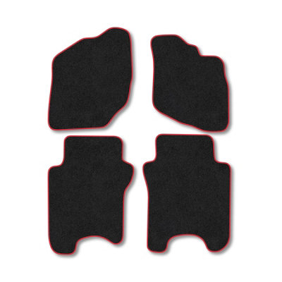 Car Mat Co Honda Jazz (2002-2008) Premium Car Mats Tufted-Pile Carpet Red Trim Tailored Fit Car Accessories Durable Set from B&Q
