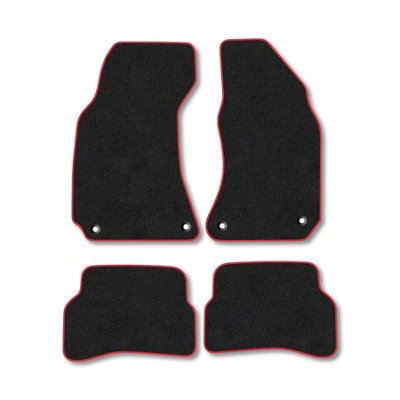 Car Mat Co Vw Passat (1996-2005) Premium Car Mats Tufted-Pile Carpet Red Trim Tailored Fit Car Accessories Durable Set from B&Q