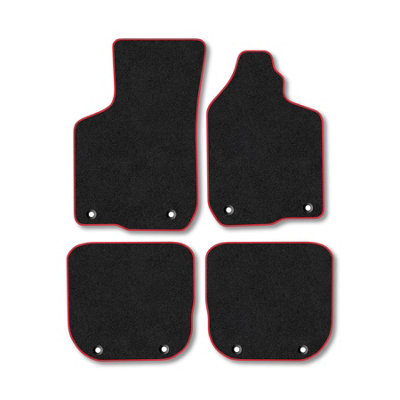 B&Q -  Audi A3 (1996-2003) Premium Car Mats Tufted-Pile Carpet Red Trim Tailored Fit Car Accessories Durable Set