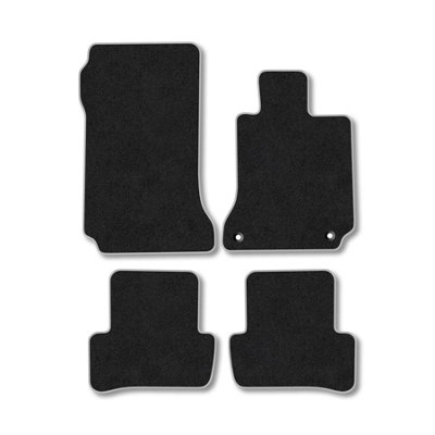 B&Q -  Mercedes C-Class (2007-2015) (W204) (Auto) (Saloon  Estate) Premium Tufted Carpet Car Mats Grey Trim(Carpet)