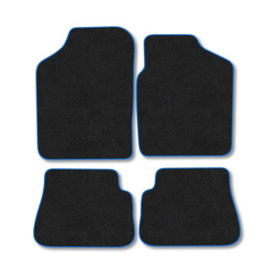 Car Mat Co Kia Picanto (2004-2009) Premium Car Mats Tufted-Pile Carpet Blue Trim Tailored Fit Car Accessories Durable Set from B&Q