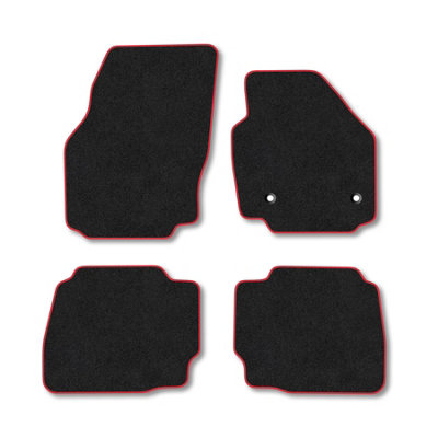 Car Mat Co Ford Mondeo (2011-2014) Premium Car Mats Tufted-Pile Carpet Red Trim Tailored Fit Car Accessories Durable Set from B&Q
