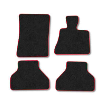 Car Mat Co Bmw X5 (2007-2013) (E70) Premium Car Mats Tufted-Pile Carpet Red Trim Tailored Fit Car Accessories Durable Set from B&Q
