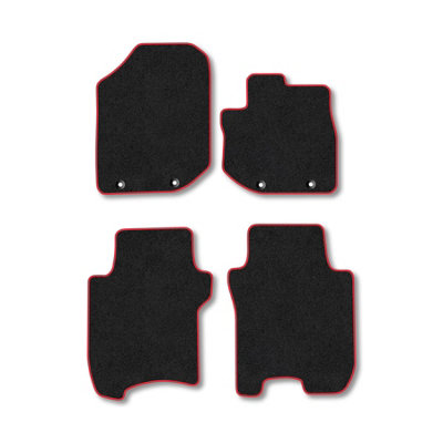 Car Mat Co Honda Jazz (2011-2015) Premium Car Mats Tufted-Pile Carpet Red Trim Tailored Fit Car Accessories Durable Set from B&Q