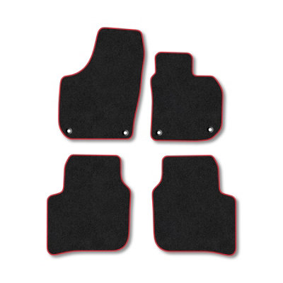Car Mat Co Skoda Superb (2008-2015) Premium Car Mats Tufted-Pile Carpet Red Trim Tailored Fit Car Accessories Durable Set from B&Q