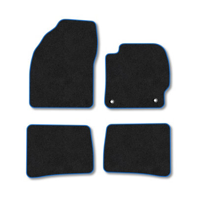 Car Mat Co Toyota Prius (2012-2016) Premium Car Mats Tufted-Pile Carpet Blue Trim Tailored Fit Car Accessories Durable Set from B&Q