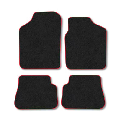 Car Mat Co Hyundai I10 (2009-2012) Premium Car Mats Tufted-Pile Carpet Red Trim Tailored Fit Car Accessories Durable Set from B&Q