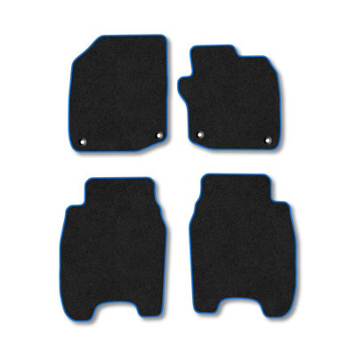Car Mat Co Honda Civic (2013-2015) (1.6 Diesel) Premium Car Mats Tufted-Pile Carpet Blue Trim Tailored Fit Car Accessories Durable Set from B&Q