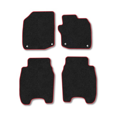 Car Mat Co Honda Civic (2013-2015) (1.6 Diesel) Premium Car Mats Tufted-Pile Carpet Red Trim Tailored Fit Car Accessories Durable Set from B&Q