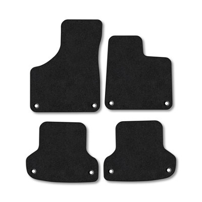Car Mat Co Audi A3 (2009-2012) (Cabriolet) Premium Car Mats Tufted-Pile Carpet Black Trim Tailored Fit Car Accessories Durable Set from B&Q