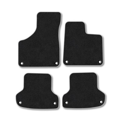 Car Mat Co Audi A3 (2009-2012) (Cabriolet) Premium Car Mats Tufted-Pile Carpet Grey Trim Tailored Fit Car Accessories Durable Set from B&Q