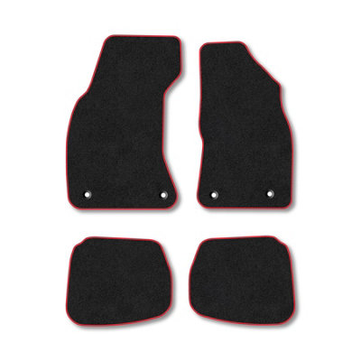 Car Mat Co Audi A4 (1995-2002) (Saloon) Premium Car Mats Tufted-Pile Carpet Red Trim Tailored Fit Car Accessories Durable Set from B&Q