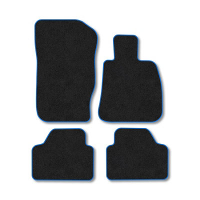 B&Q -  Chrysler 300C (2006-2011) Premium Car Mats Tufted-Pile Carpet Blue Trim Tailored Fit Car Accessories Durable Set
