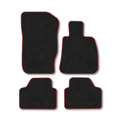 B&Q -  Chrysler 300C (2006-2011) Premium Car Mats Tufted-Pile Carpet Red Trim Tailored Fit Car Accessories Durable Set