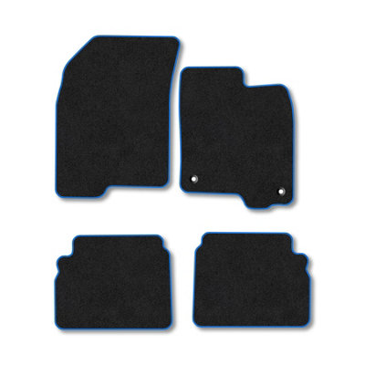 Car Mat Co Chevrolet Aveo (2008-2012) Premium Car Mats Tufted-Pile Carpet Blue Trim Tailored Fit Car Accessories Durable Set from B&Q
