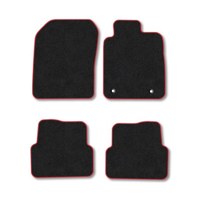 Car Mat Co Chevrolet Aveo (2012-2015) Premium Car Mats Tufted-Pile Carpet Red Trim Tailored Fit Car Accessories Durable Set from B&Q