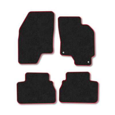 Car Mat Co Chevrolet Epcia (2008-2010) Premium Car Mats Tufted-Pile Carpet Red Trim Tailored Fit Car Accessories Durable Set from B&Q