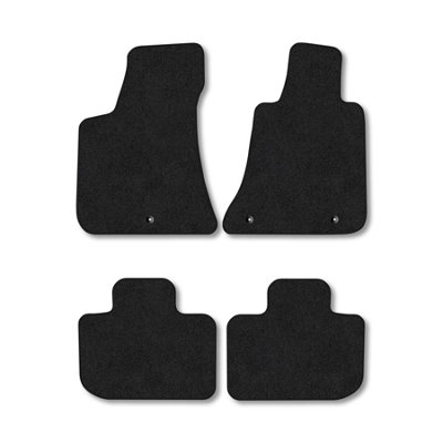 B&Q -  Chrysler 300 (2012+) Premium Car Mats Tufted-Pile Carpet Black Trim Tailored Fit Car Accessories Durable Set