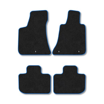 B&Q -  Chrysler 300 (2012+) Premium Car Mats Tufted-Pile Carpet Blue Trim Tailored Fit Car Accessories Durable Set