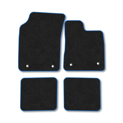 B&Q -  Chrysler Ypsilon (2011-2015) Premium Car Mats Tufted-Pile Carpet Blue Trim Tailored Fit Car Accessories Durable Set