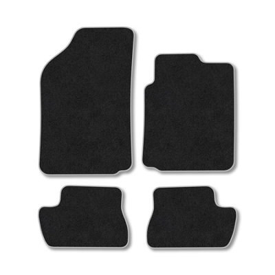 B&Q -  Citroen C2 (2003-2009) Premium Car Mats Tufted-Pile Carpet Grey Trim Tailored Fit Car Accessories Durable Set