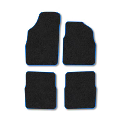 Car Mat Co Fiat Panda (2004-2012) Premium Car Mats Tufted-Pile Carpet Blue Trim Tailored Fit Car Accessories Durable Set from B&Q