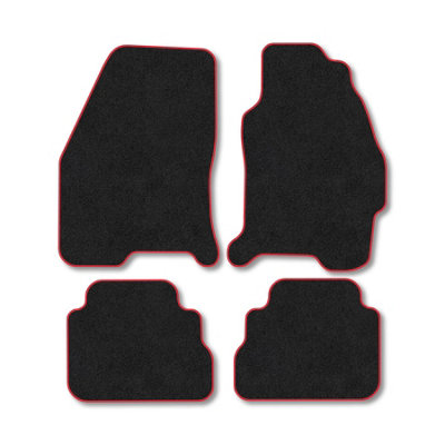 B&Q -  Ford Cougar (1998-2002) Premium Car Mats Tufted-Pile Carpet Red Trim Tailored Fit Car Accessories Durable Set