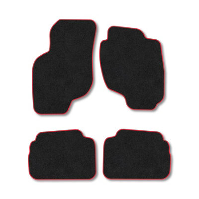 Car Mat Co Hyundai Coupe (1996-2002) Premium Car Mats Tufted-Pile Carpet Red Trim Tailored Fit Car Accessories Durable Set from B&Q